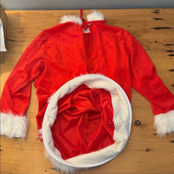 Grinch Costume Mask Dress Fur Gloves Tights Adult Small/Medium - Picture 5 of 7